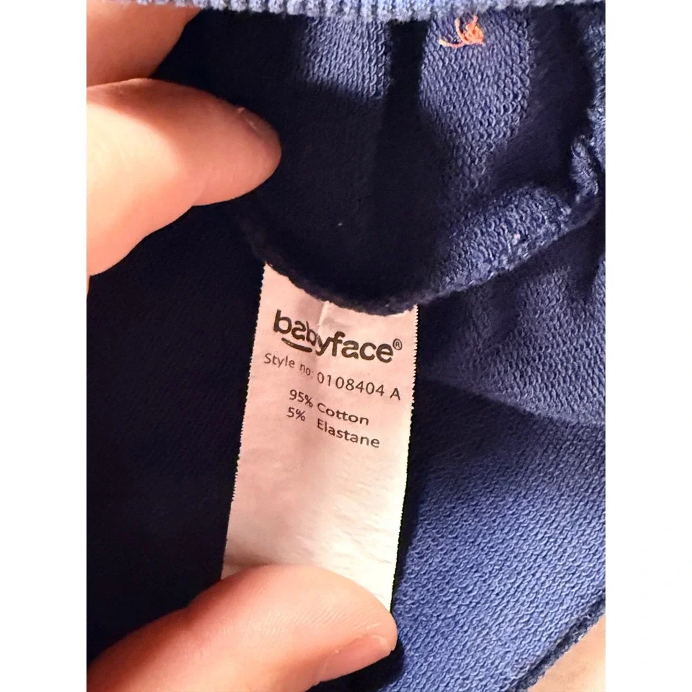 Babyface Kids Navy Blue Ruffle Shoulder‎ Sweatshirt Heart Charm Size 3YR